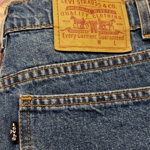 VTG Levi's Black USA Tag High Rise Square Front Po - Picture 3 of 8
